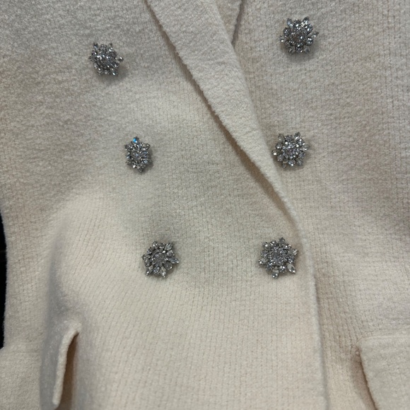 Holiday cream sweater blazer jkt. - Picture 5 of 5
